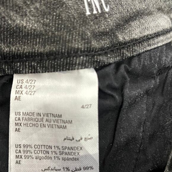 INC Women's Denim High Rise Acid Wash Jean Shorts - Black - Size 4 27 - $70 - Picture 9 of 10